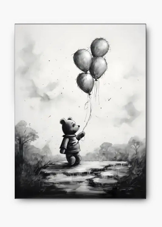 bear with balloon